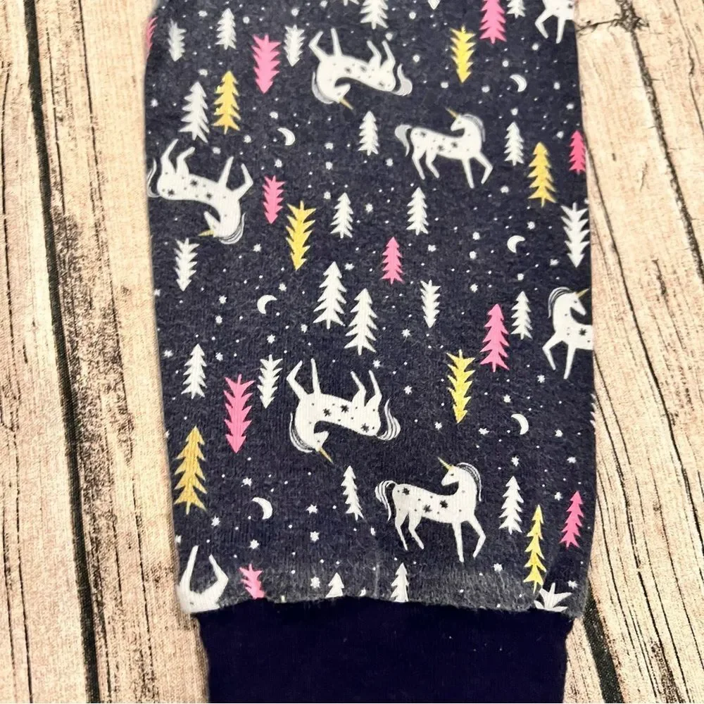 Crewcuts Navy Blue pajamas with unicorns size 12